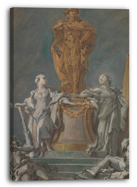 Leinwandbild François Boucher - Studie für ein Denkmal für eine Fürstenfigur