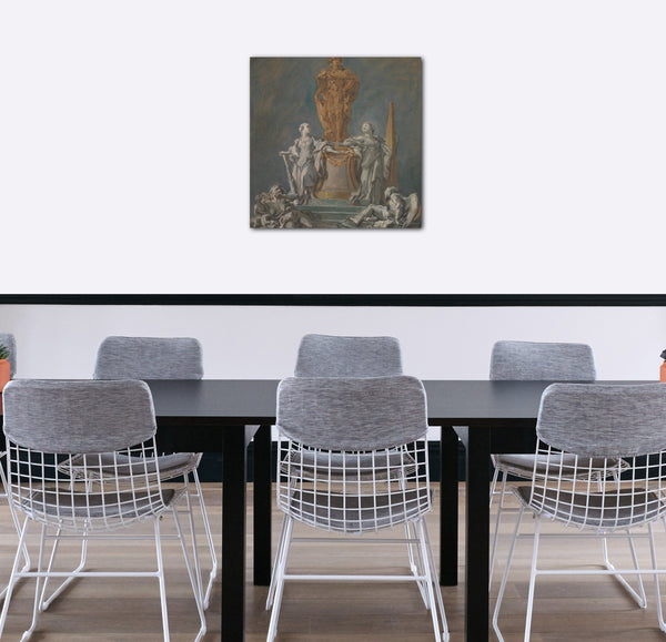 Leinwandbild François Boucher - Studie für ein Denkmal für eine Fürstenfigur