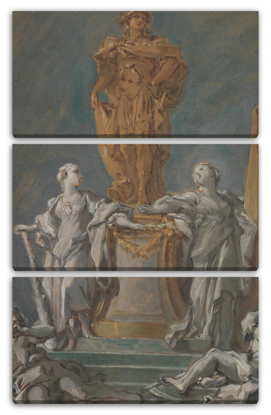 Leinwandbild François Boucher - Studie für ein Denkmal für eine Fürstenfigur