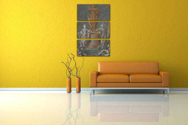 Leinwandbild François Boucher - Studie für ein Denkmal für eine Fürstenfigur