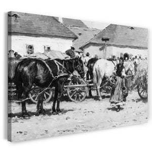 Leinwandbild August Xaver Karl von Pettenkofen - Marktszene