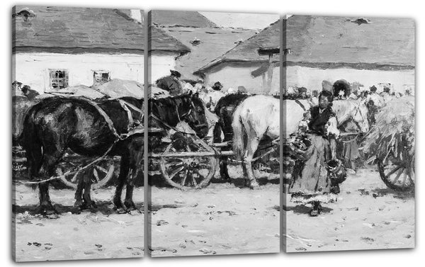 Leinwandbild August Xaver Karl von Pettenkofen - Marktszene