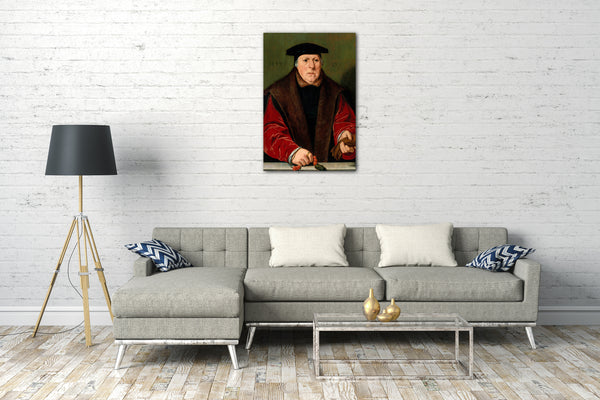 Leinwandbild Kopie nach Jan Cornelisz Vermeyen - Portrait eines Mannes mit einem Rosenbeet