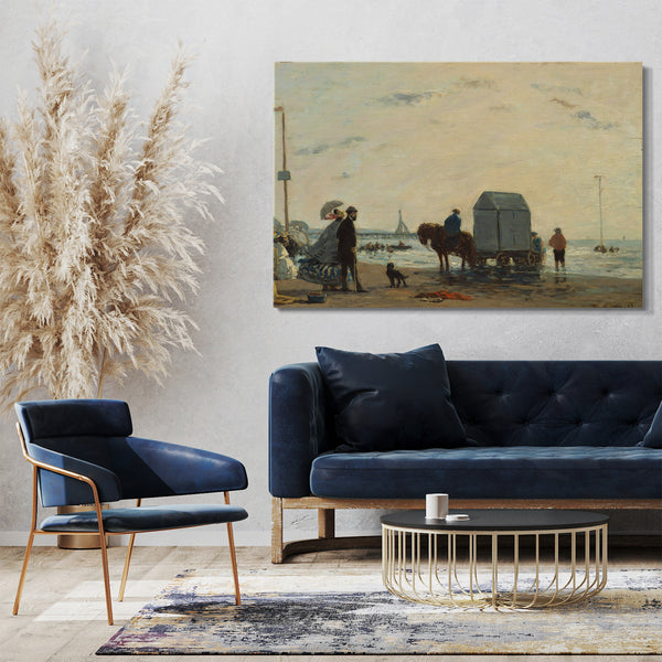 Leinwandbild Eugène Boudin - Am Strand von Trouville