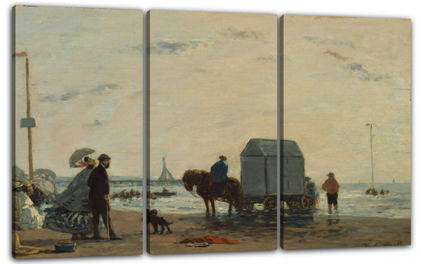Leinwandbild Eugène Boudin - Am Strand von Trouville