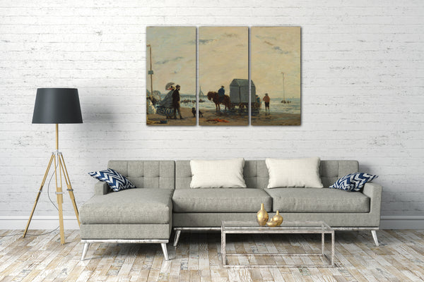 Leinwandbild Eugène Boudin - Am Strand von Trouville