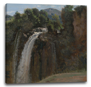 Leinwandbild Camille Corot - Wasserfall bei Terni