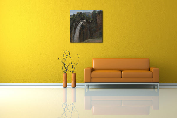 Leinwandbild Camille Corot - Wasserfall bei Terni