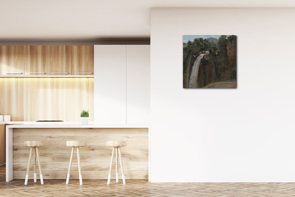 Leinwandbild Camille Corot - Wasserfall bei Terni