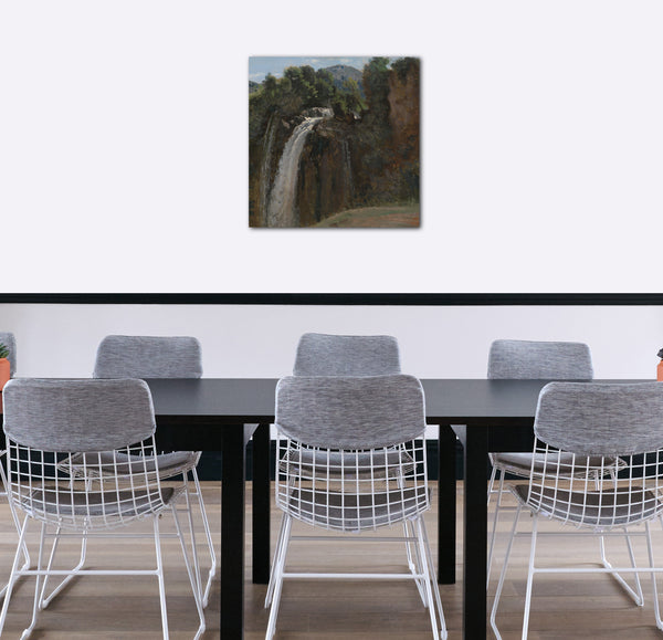 Leinwandbild Camille Corot - Wasserfall bei Terni
