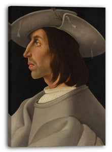 Leinwandbild ? Italienischer Maler (ca. 1525) - Portrait eines Mannes im Profil