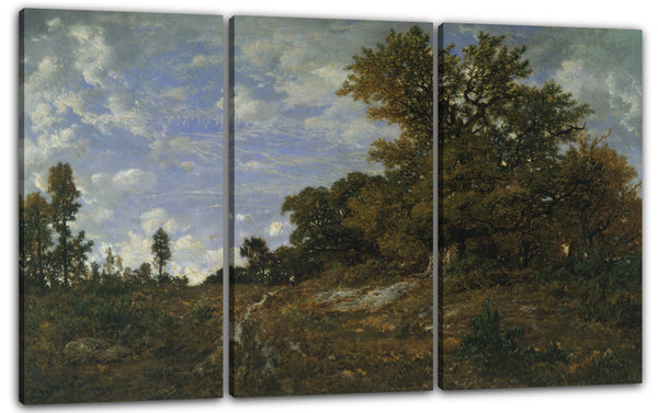Leinwandbild Théodore Rousseau - Der Rand des Holzes bei Monts-Girard, Fontainebleau Forest