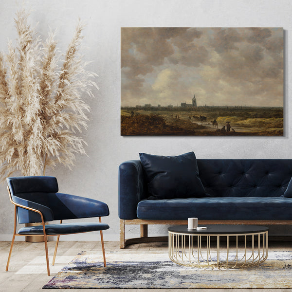 Leinwandbild Jan van Goyen - Ein Blick auf Den Haag aus dem Nordwesten