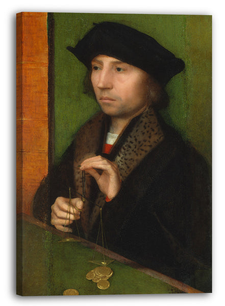 Leinwandbild Adriaen Isenbrant - Mann wiegt Gold
