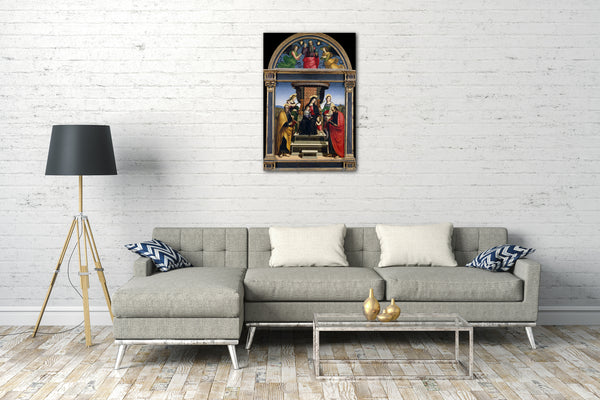 Leinwandbild Raphael - Madonna und Kind thronend mit Heiligen