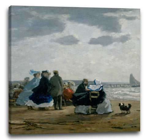Leinwandbild Eugène Boudin - Am Strand, Dieppe