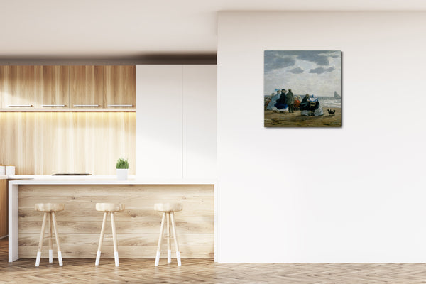 Leinwandbild Eugène Boudin - Am Strand, Dieppe