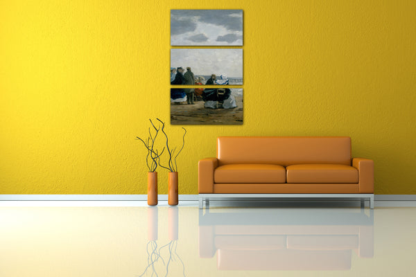 Leinwandbild Eugène Boudin - Am Strand, Dieppe