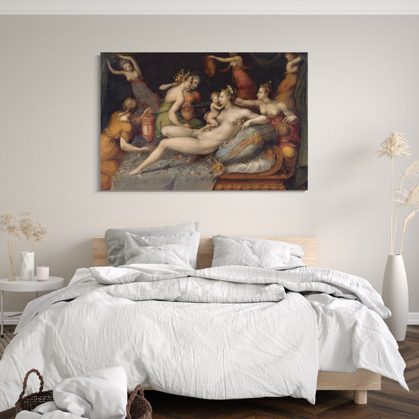 Leinwandbild Meister der Flora - Die Geburt des Amors