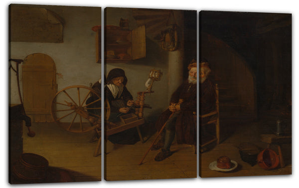 Leinwandbild Quirijn van Brekelenkam - Der Spinner