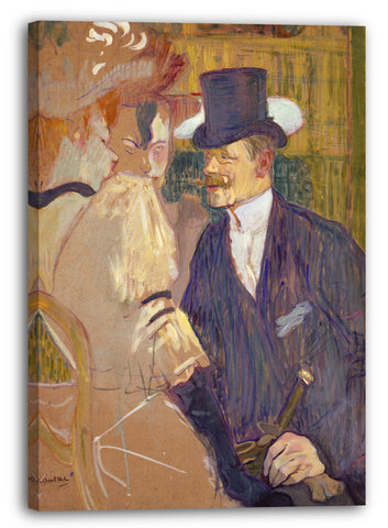Leinwandbild Henri de Toulouse-Lautrec - Der Engländer (William Tom Warrener, 1861-1934) im Moulin Rouge