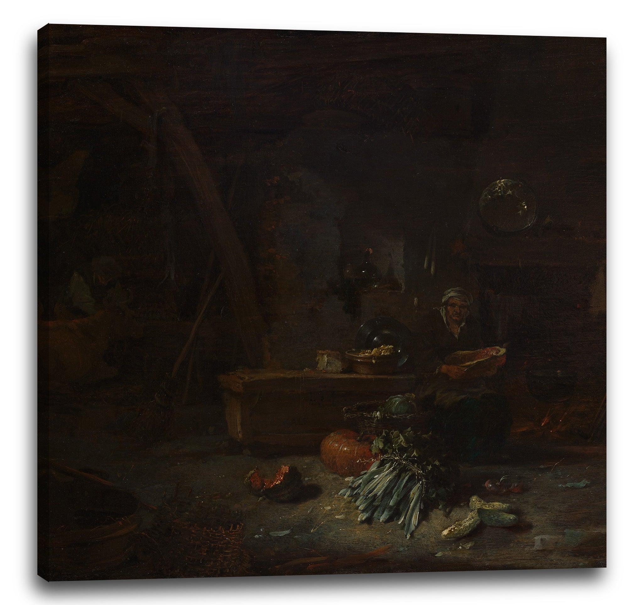 Leinwandbild Willem Kalf - Innenraum einer Küche