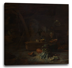 Leinwandbild Willem Kalf - Innenraum einer Küche