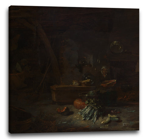Leinwandbild Willem Kalf - Innenraum einer Küche