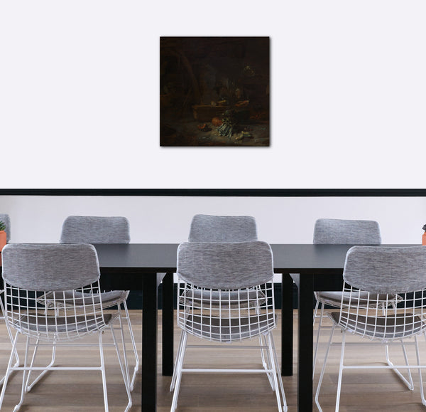Leinwandbild Willem Kalf - Innenraum einer Küche