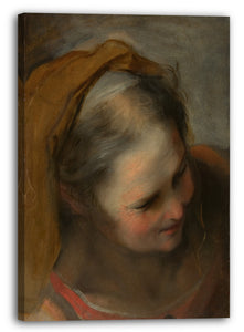 Leinwandbild Federico Barocci - Kopf einer alten Frau, die nach rechts unten schaut (Heilige Elisabeth)
