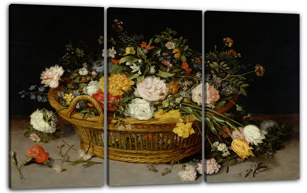 Leinwandbild Jan Brueghel der Jüngere - Ein Korb mit Blumen
