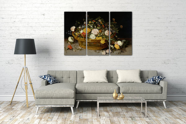 Leinwandbild Jan Brueghel der Jüngere - Ein Korb mit Blumen