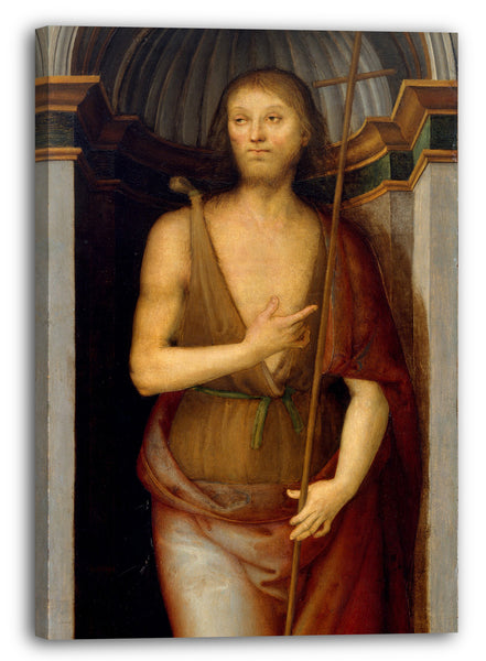 Leinwandbild Perugino - Johannes der Täufer; Heilige Lucia