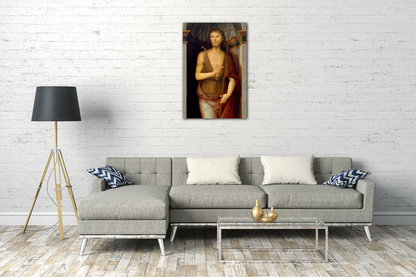 Leinwandbild Perugino - Johannes der Täufer; Heilige Lucia