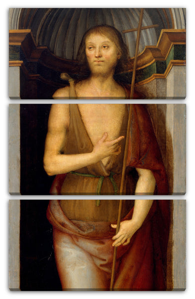 Leinwandbild Perugino - Johannes der Täufer; Heilige Lucia