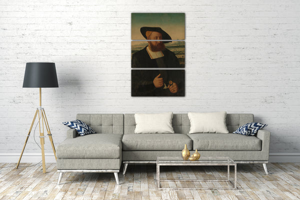 Leinwandbild Conrad Faber von Creuznach - Porträt eines Mannes mit dem Kopf eines Mohren auf seinem Siegelring