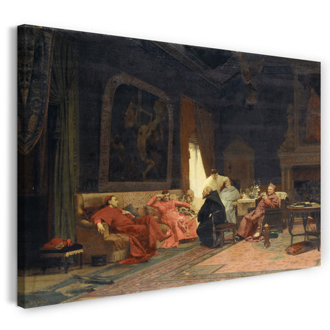 Leinwandbild Jean-Georges Vibert - Die Abenteuer des Missionars