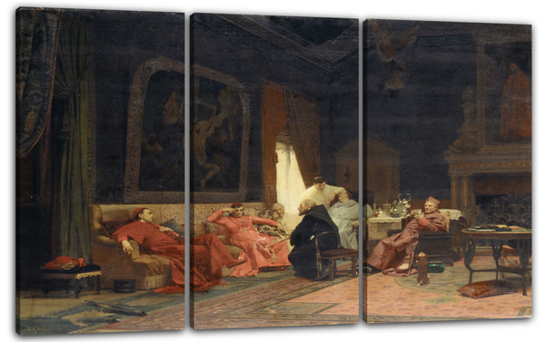Leinwandbild Jean-Georges Vibert - Die Abenteuer des Missionars