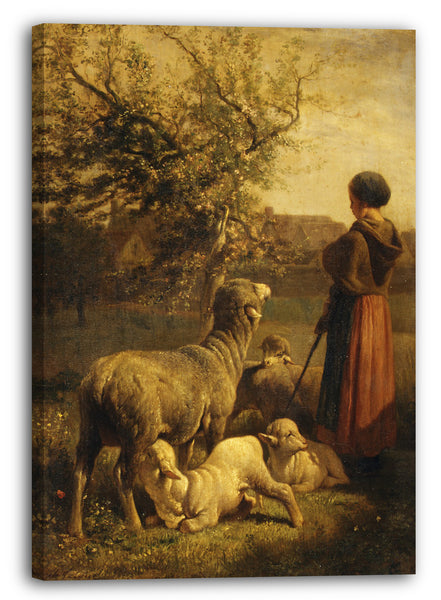 Leinwandbild Charles Jacque - Frühling