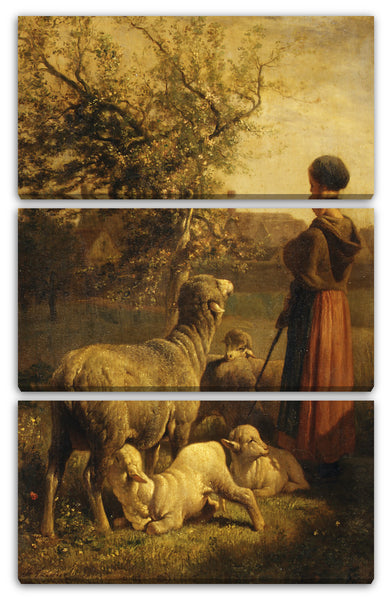 Leinwandbild Charles Jacque - Frühling