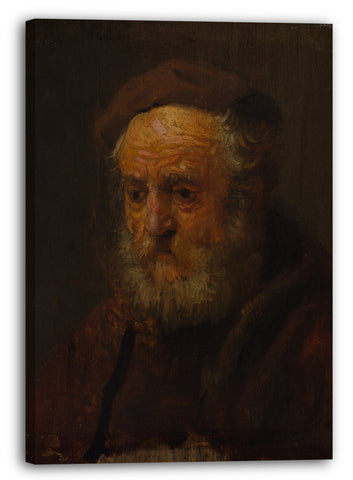 Leinwandbild Stil von Rembrandt - Studie Kopf eines alten Mannes