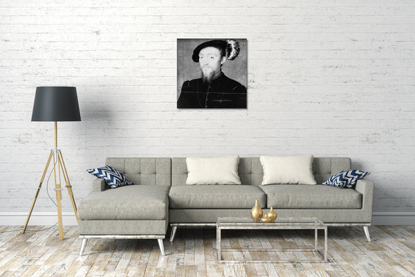 Leinwandbild Stil von Corneille de Lyon - Portrait eines Mannes