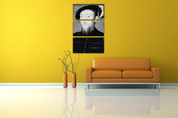 Leinwandbild Stil von Corneille de Lyon - Portrait eines Mannes