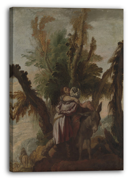 Leinwandbild Domenico Fetti zugeschrieben - Der barmherzige Samariter