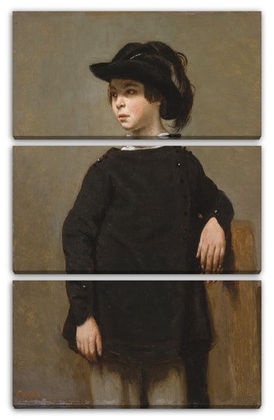 Leinwandbild Camille Corot - Porträt eines Kindes