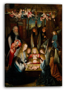 Leinwandbild Anhänger von Jan Joest von Kalkar - Die Anbetung des Christuskindes