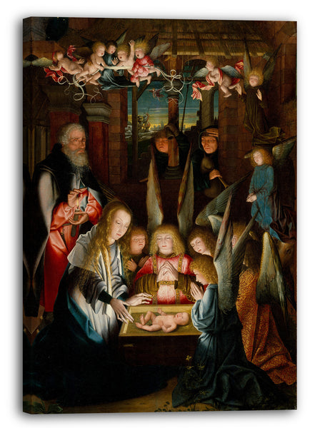 Leinwandbild Anhänger von Jan Joest von Kalkar - Die Anbetung des Christuskindes