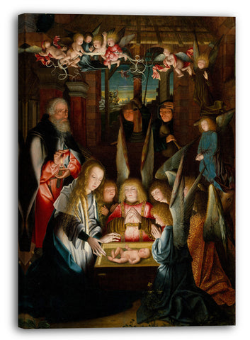 Leinwandbild Anhänger von Jan Joest von Kalkar - Die Anbetung des Christuskindes