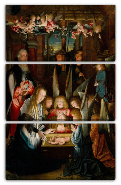 Leinwandbild Anhänger von Jan Joest von Kalkar - Die Anbetung des Christuskindes