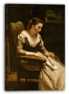 Leinwandbild Camille Corot - Der Buchstabe